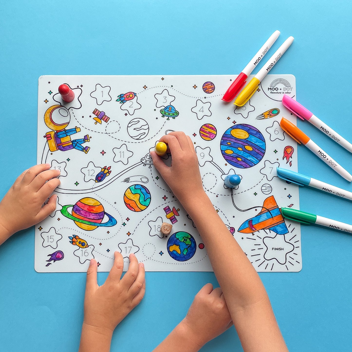 Race Through Space Mat Set