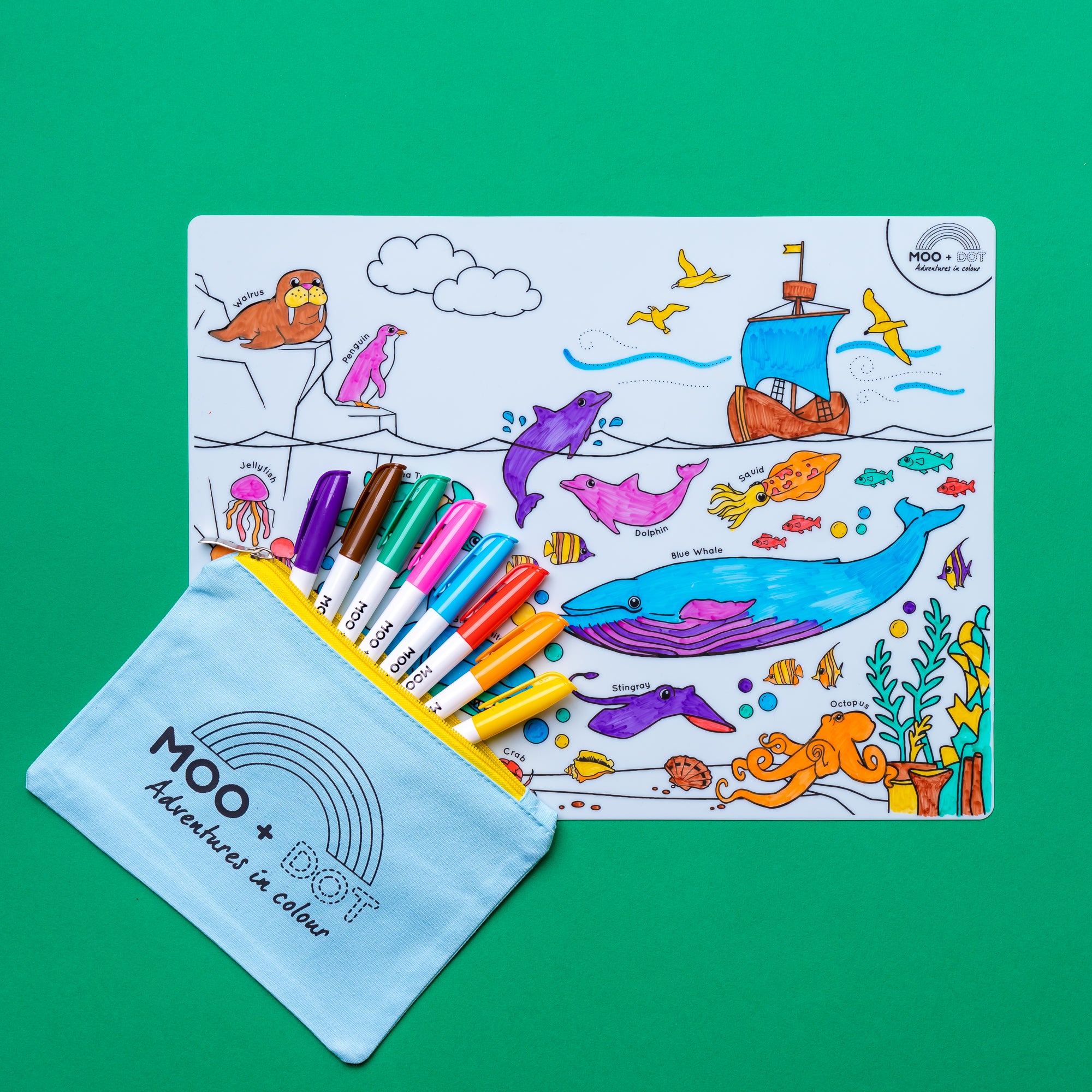 Sealife Mat Set – Moo and Dot